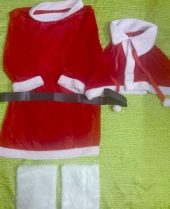 Adult Female Costumes to Hire - Lovely Santa - Long sleeve dress, cape, belt, x2 fur legwarmers - 5pce